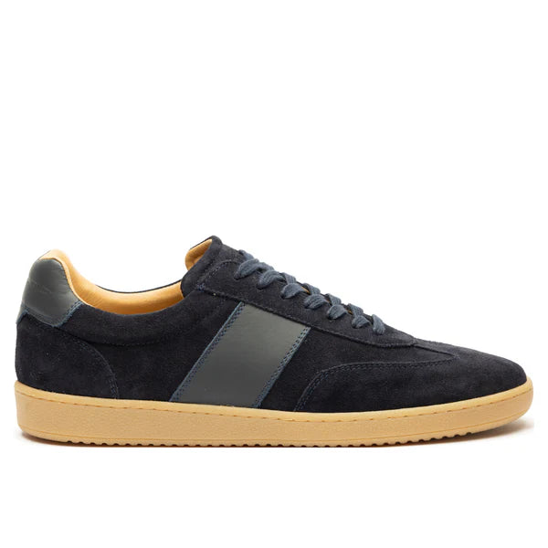 Premium Suede Court Trainer – Navy Blue