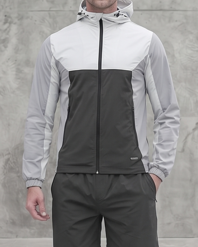 Active Colour Block Jacket in Grey