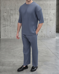 Pleated T-Shirt in Grey
