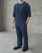 Pleated Trousers in Navy